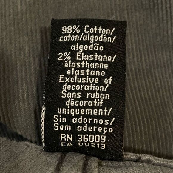 Calvin Klein Jeans Gray Corduroy Pants size 12 - Picture 3 of 4